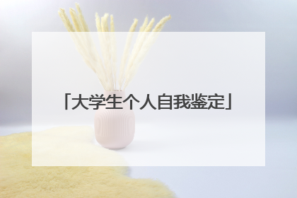 大学生个人自我鉴定