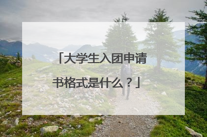 大学生入团申请书格式是什么？