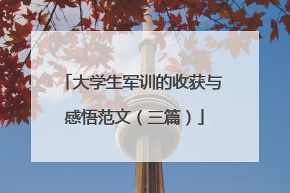 大学生军训的收获与感悟范文(三篇)