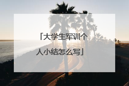大学生军训个人小结怎么写