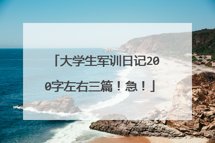 大学生军训日记200字左右三篇！急！