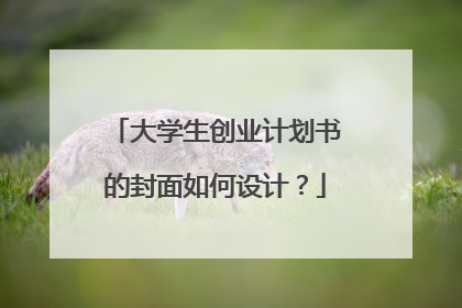 大学生创业计划书的封面如何设计?