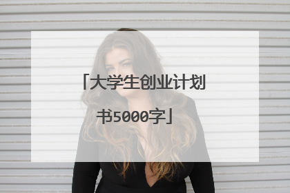 大学生创业计划书5000字