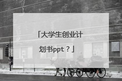 大学生创业计划书ppt?