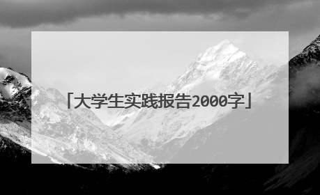 大学生实践报告2000字