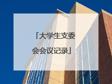 大学生支委会会议记录