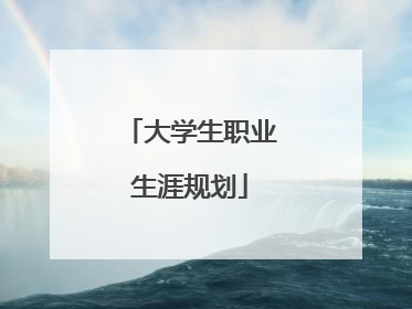 大学生职业生涯规划