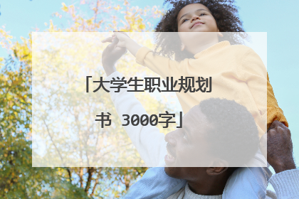 大学生职业规划书 3000字
