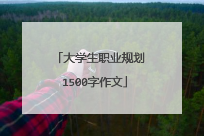 大学生职业规划1500字作文