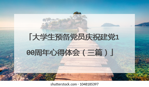 大学生预备党员庆祝建党100周年心得体会(三篇)