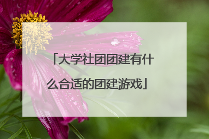 大学社团团建有什么合适的团建游戏