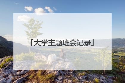 大学主题班会记录