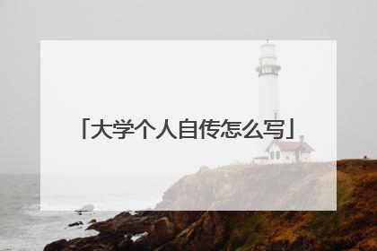 大学个人自传怎么写