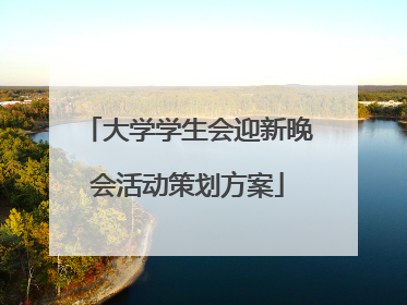 大学学生会迎新晚会活动策划方案