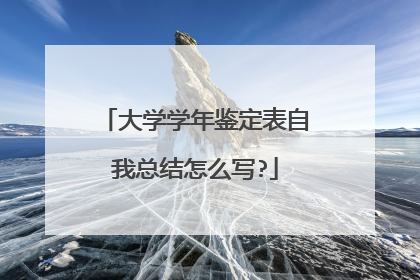 大学学年鉴定表自我总结怎么写?