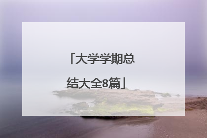 大学学期总结大全8篇