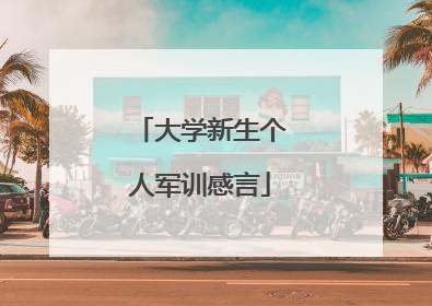大学新生个人军训感言