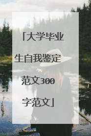 大学毕业生自我鉴定范文300字范文