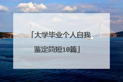 大学毕业个人自我鉴定简短10篇