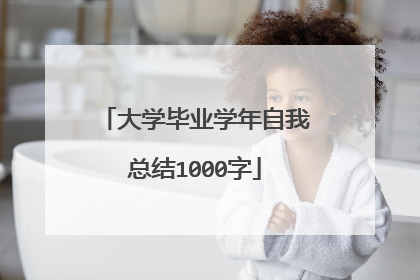 大学毕业学年自我总结1000字