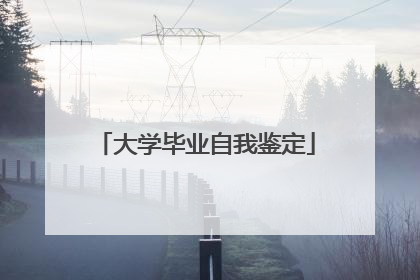 大学毕业自我鉴定