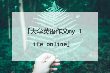 大学英语作文my life online
