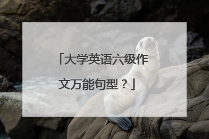 大学英语六级作文万能句型?