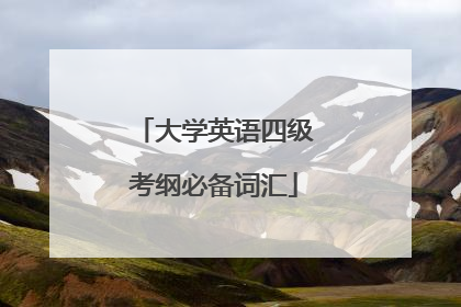 大学英语四级考纲必备词汇