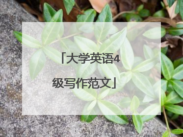 大学英语4级写作范文