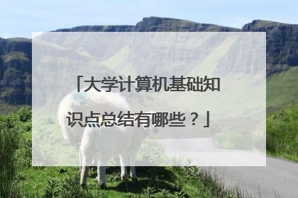 大学计算机基础知识点总结有哪些?