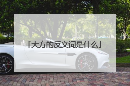 大方的反义词是什么