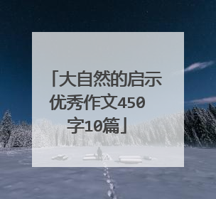 大自然的启示优秀作文450字10篇