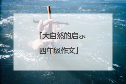 大自然的启示四年级作文