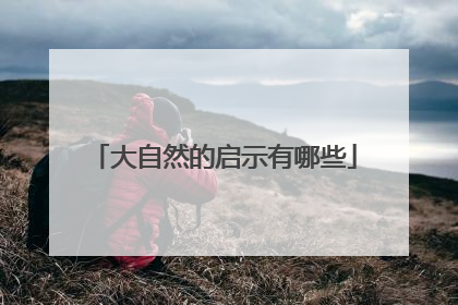 大自然的启示有哪些