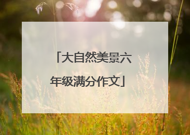 大自然美景六年级满分作文