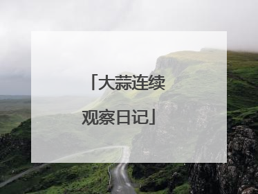 大蒜连续观察日记