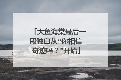 大鱼海棠最后一段独白从“你相信奇迹吗？”开始