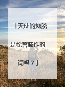 天使的翅膀是徐誉滕作的词吗?
