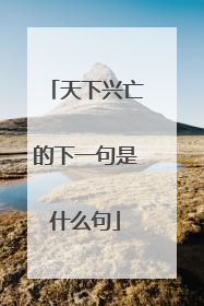 天下兴亡的下一句是什么句