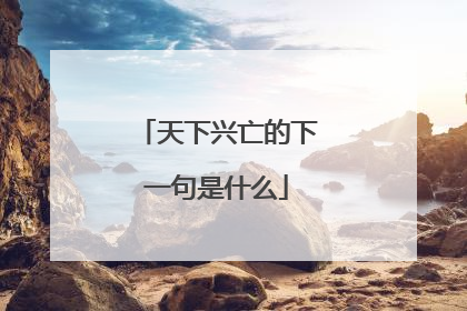 天下兴亡的下一句是什么