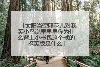 太阳当空照花儿对我笑小鸟说早早早你为什么背上小书包这个歌的搞笑版是什么