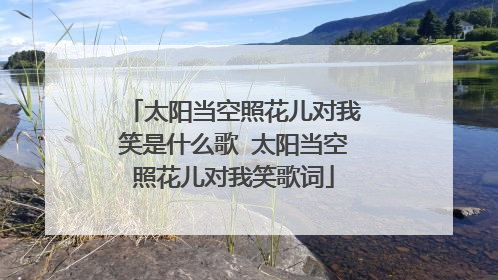 太阳当空照花儿对我笑是什么歌 太阳当空照花儿对我笑歌词