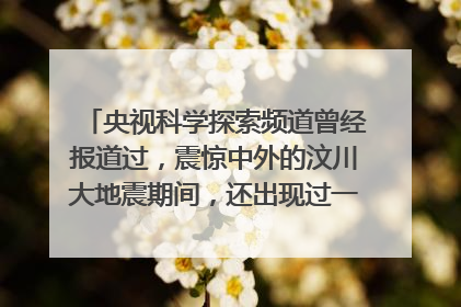 央视科学探索频道曾经报道过,震惊中外的汶川大地震期间,还出现过一些不可思议的神秘现象。比如著名的陈
