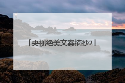 央视绝美文案摘抄2