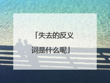 失去的反义词是什么呢