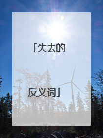 失去的反义词