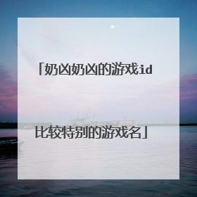 奶凶奶凶的游戏id 比较特别的游戏名