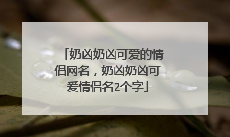 奶凶奶凶可爱的情侣网名,奶凶奶凶可爱情侣名2个字