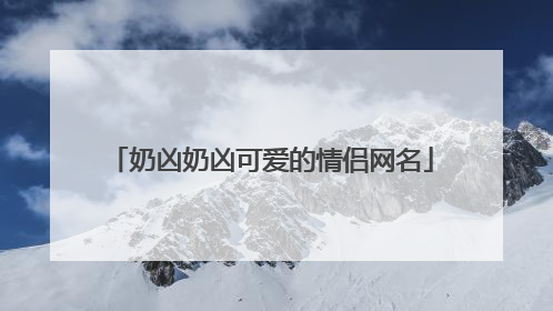 奶凶奶凶可爱的情侣网名