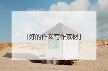 好的作文写作素材